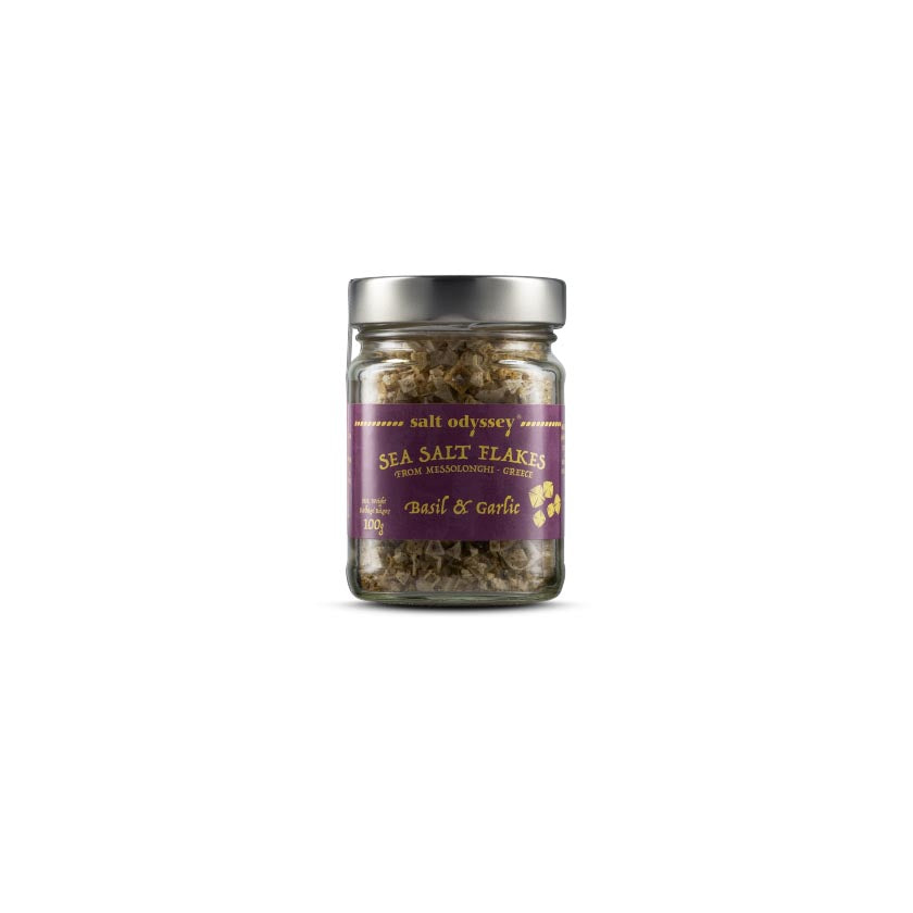 Salt Odyssey - Sea Salt Flakes with Basil & Garlic