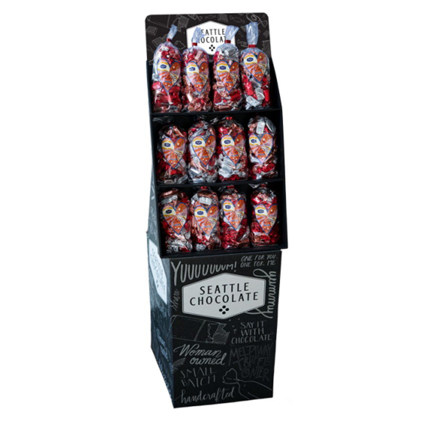 Seattle Chocolate - 12ct Truffle Bag Shipper - Chocolate Is Love