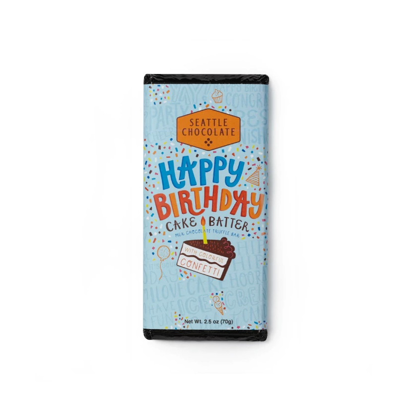 Seattle Chocolate - Truffle Bar (2.5oz) - Happy Birthday Cake Batter