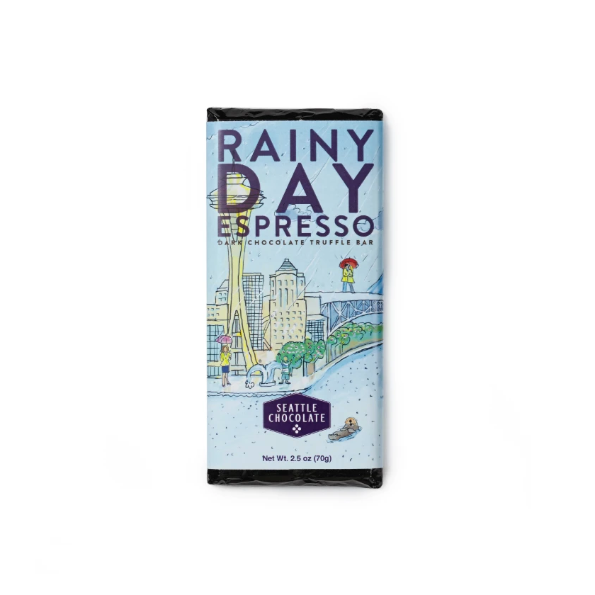 Seattle Chocolate - Truffle Bar (2.5oz) - Rainy Day Espresso