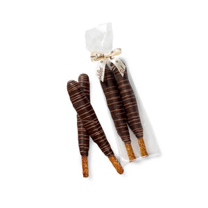 Sweet Jubilee - Dark Chocolate-Covered Caramel Pretzel Rods with Drizzle - 2 pack