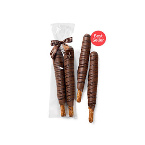 Sweet Jubilee - Milk Chocolate-Covered Caramel Rods with Drizzle - 2 pack