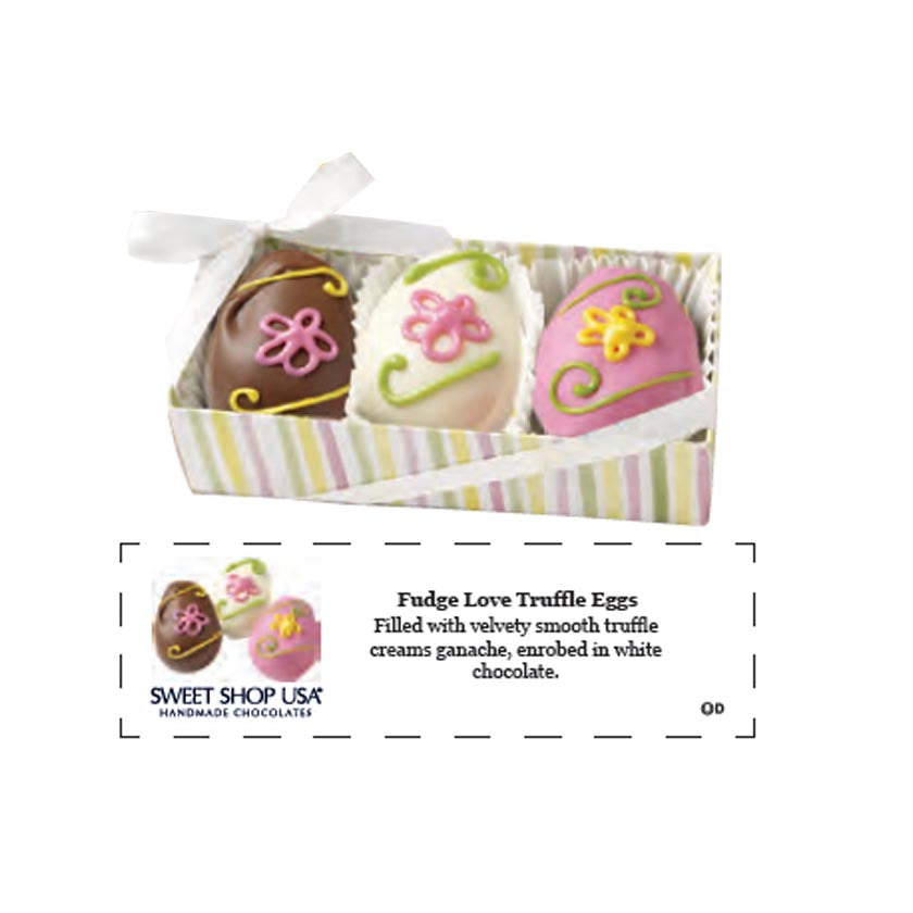 Sweet Shop USA Fudge Love Truffle Eggs 4.5oz