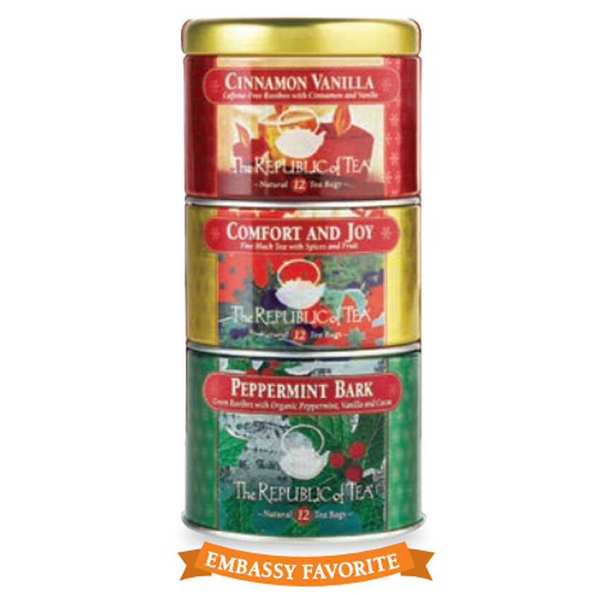 The Republic of Tea - Holiday Stackable Tin (Single)