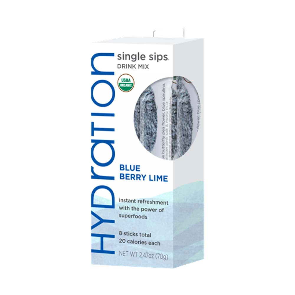The Republic of Tea - Single Sips® Hydration Blue Berry Lime Box (Case)