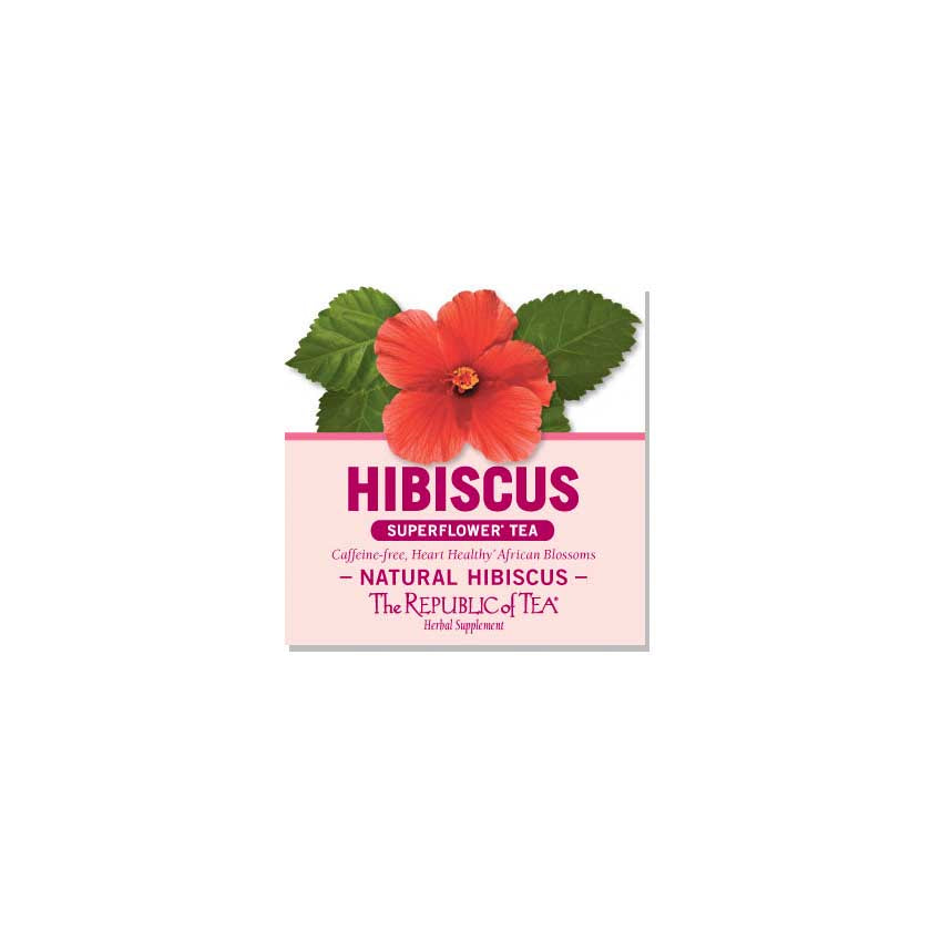 The Republic of Tea - Superflower® Hibiscus Natural Overwraps (50 Bags)
