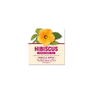 The Republic of Tea - Superflower® Hibiscus Vanilla Apple Overwraps (50 Bags)