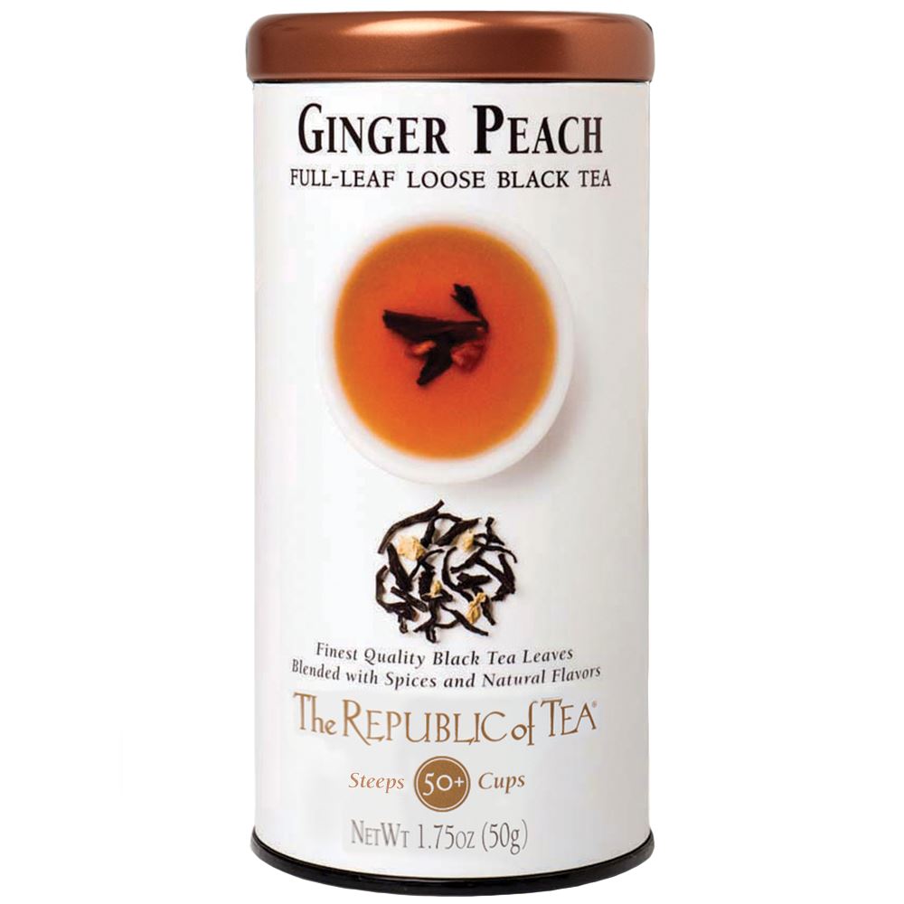 The Republic of Tea - Ginger Peach Black Full-Leaf (Case)