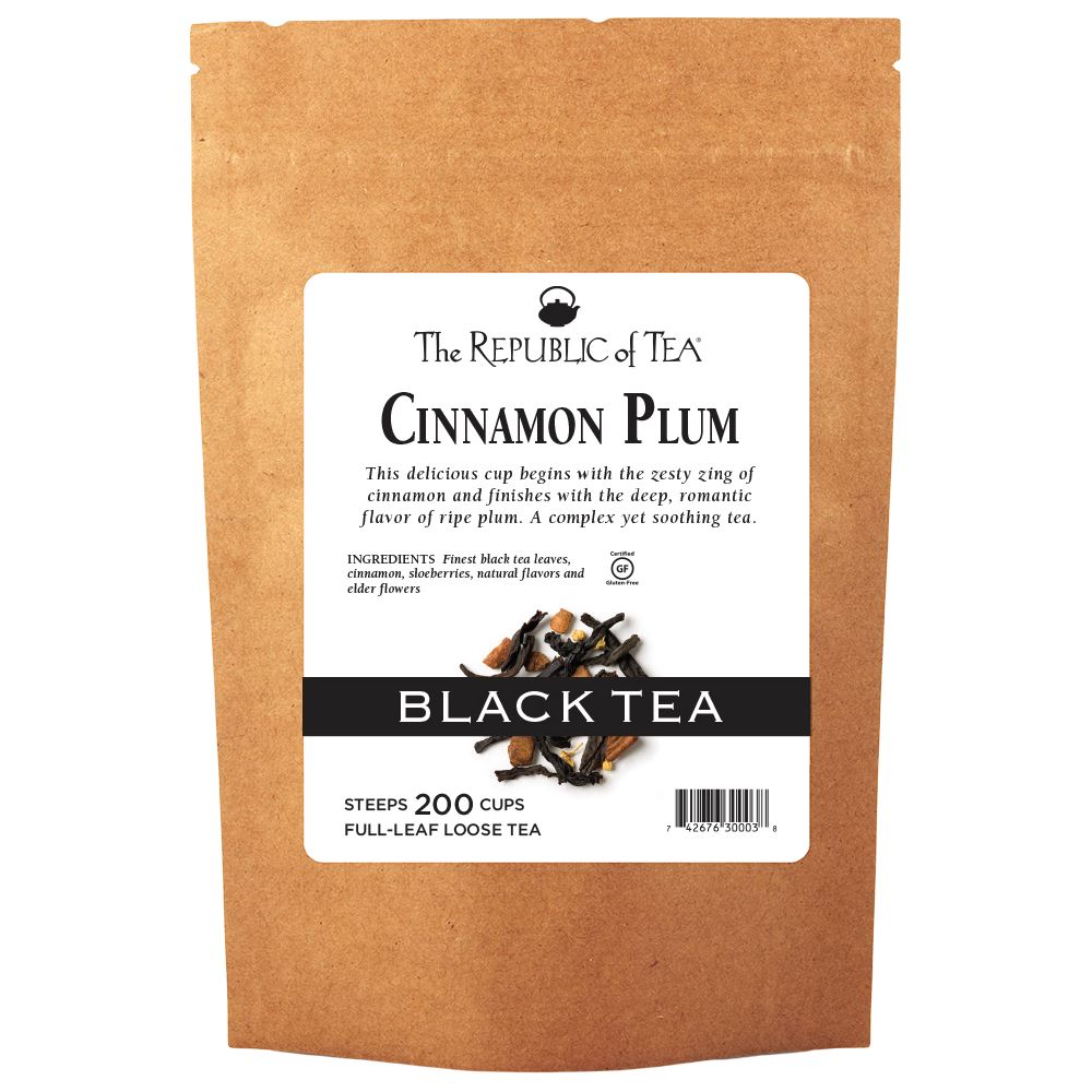 The Republic of Tea - Cinnamon Plum Black Full-Leaf Bulk Bag (1 lb)