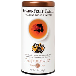 The Republic of Tea - PassionFruit Papaya Black Full-Leaf (Case)