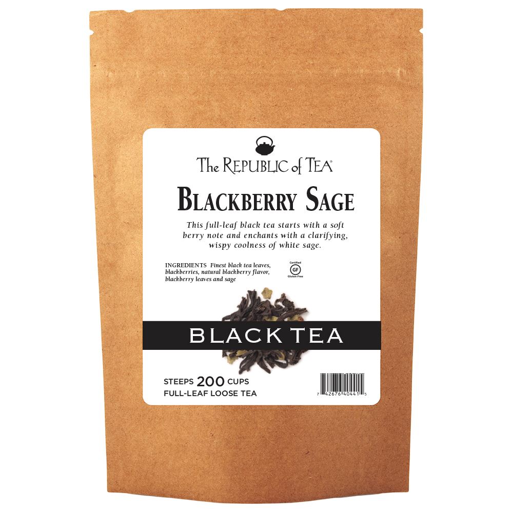 The Republic of Tea - Blackberry Sage Black Full-Leaf Bulk Bag (1 lb)
