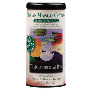 The Republic of Tea - DECAF Mango Ceylon Black (Case)
