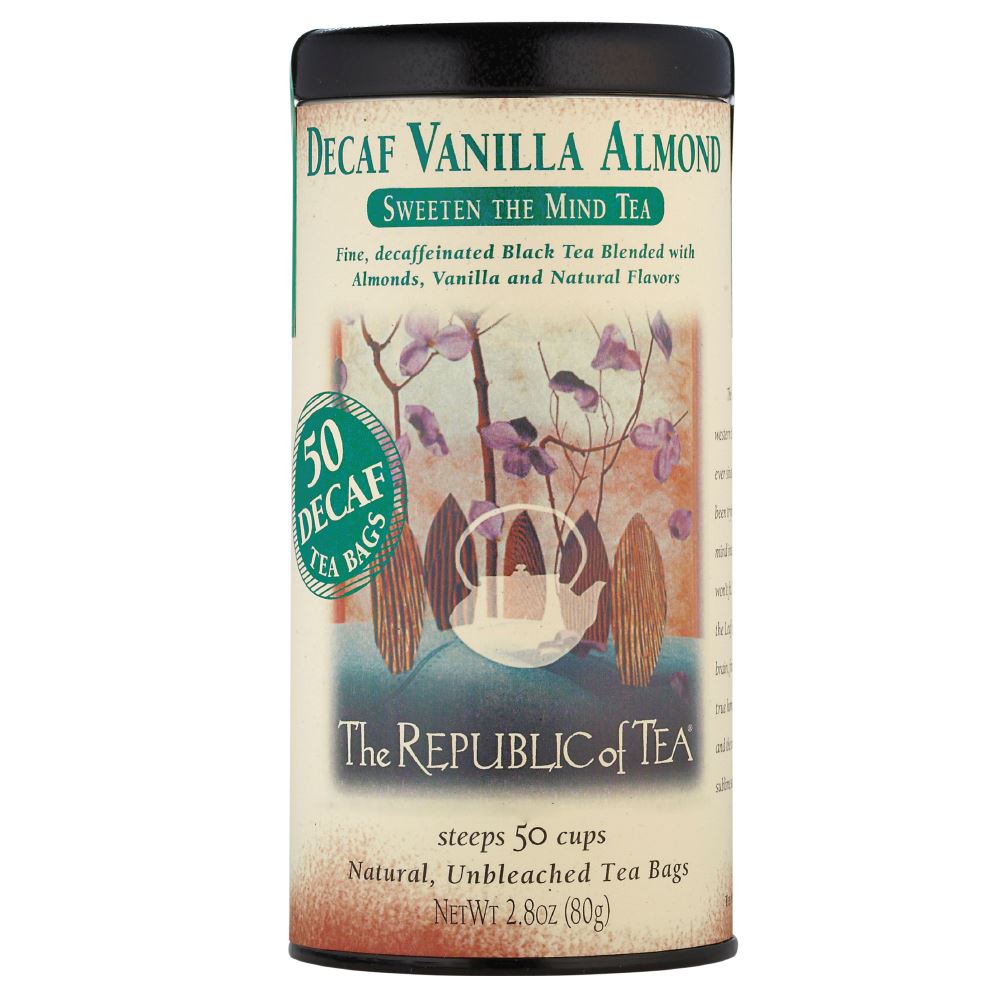 The Republic of Tea - DECAF Vanilla Almond Black (Single)