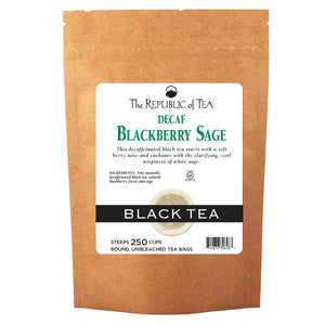 The Republic of Tea - DECAF Blackberry Black Sage Bulk Bag (250 ct)