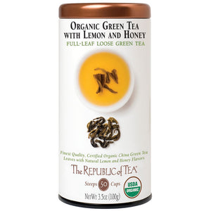 The Republic of Tea - Organic Green Tea with Lemon & Honey Full-Leaf (Case)