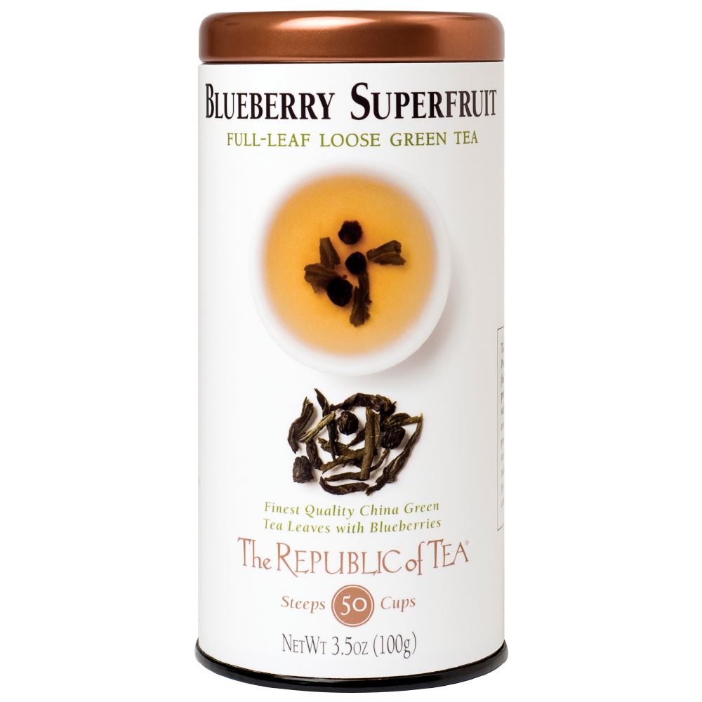 The Republic of Tea - Blueberry Green Full-Leaf (Case)