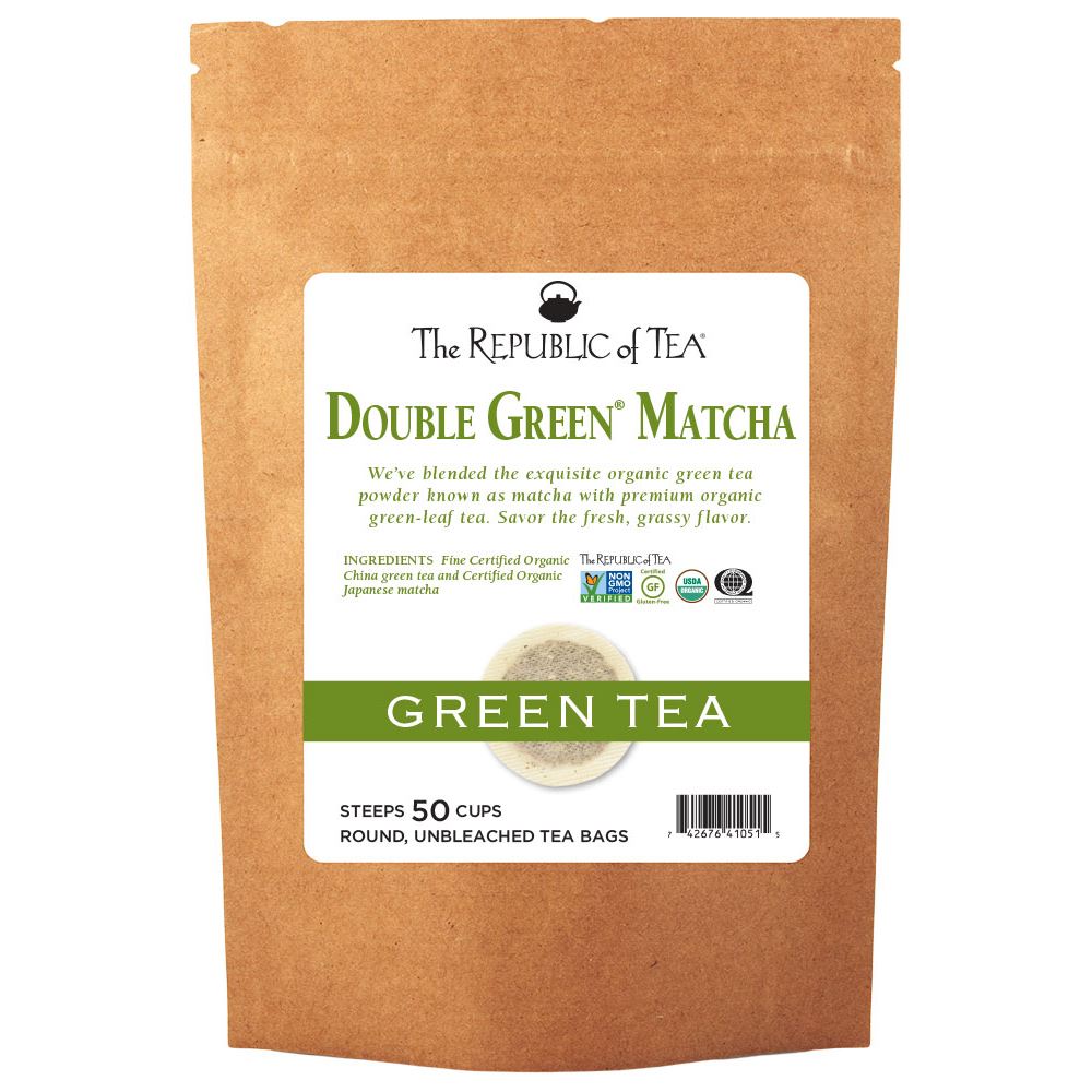 The Republic of Tea - Organic 100% Double Green® Matcha Bulk Bag (250 ct)