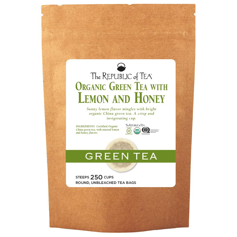 The Republic of Tea - Organic Green Tea with Lemon &amp; Honey Bulk Bag (250 ct)
