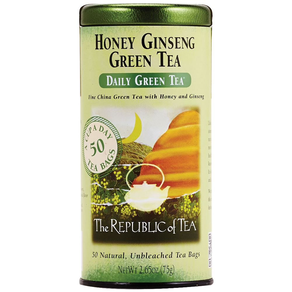The Republic of Tea - Honey Ginseng Green (Single)
