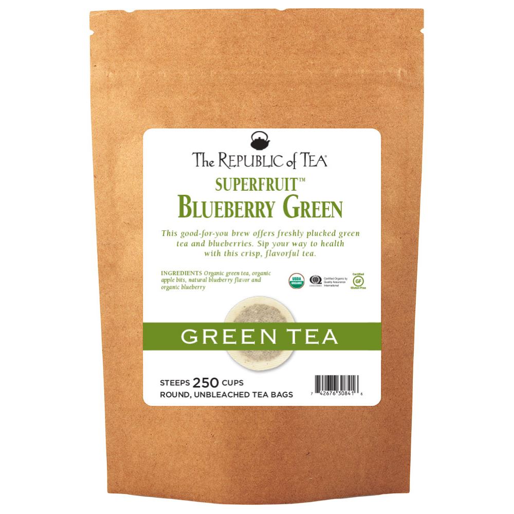 The Republic of Tea - Superfruit™ Organic Blueberry Green Bulk Bag (250 ct)