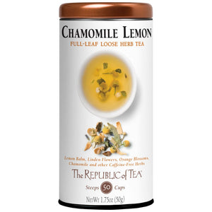 The Republic of Tea - Chamomile Lemon Herbal Full-Leaf (Case)