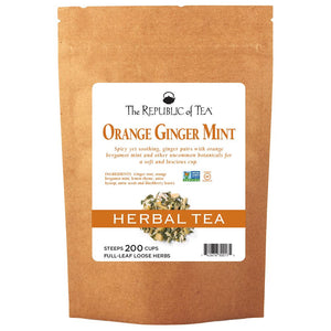 The Republic of Tea - Orange Ginger Mint Herbal Full-Leaf Bulk Bag (1 lb)