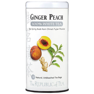 The Republic of Tea - Ginger Peach 100% White (Case)