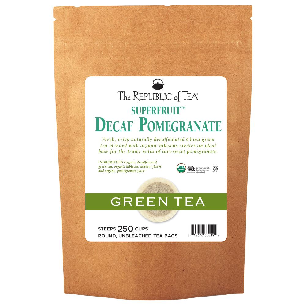 The Republic of Tea - Superfruit™ Organic DECAF Pomegranate Green Bulk Bag (250 ct)