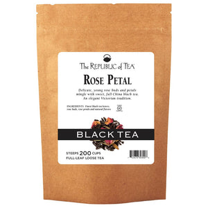 The Republic of Tea - Rose Petal Black Full-Leaf Bulk Bag (1 lb)