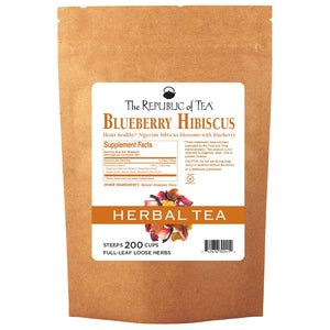 The Republic of Tea - Superflower® Hibiscus Blueberry Full-Leaf Bulk Bag (1 lb)