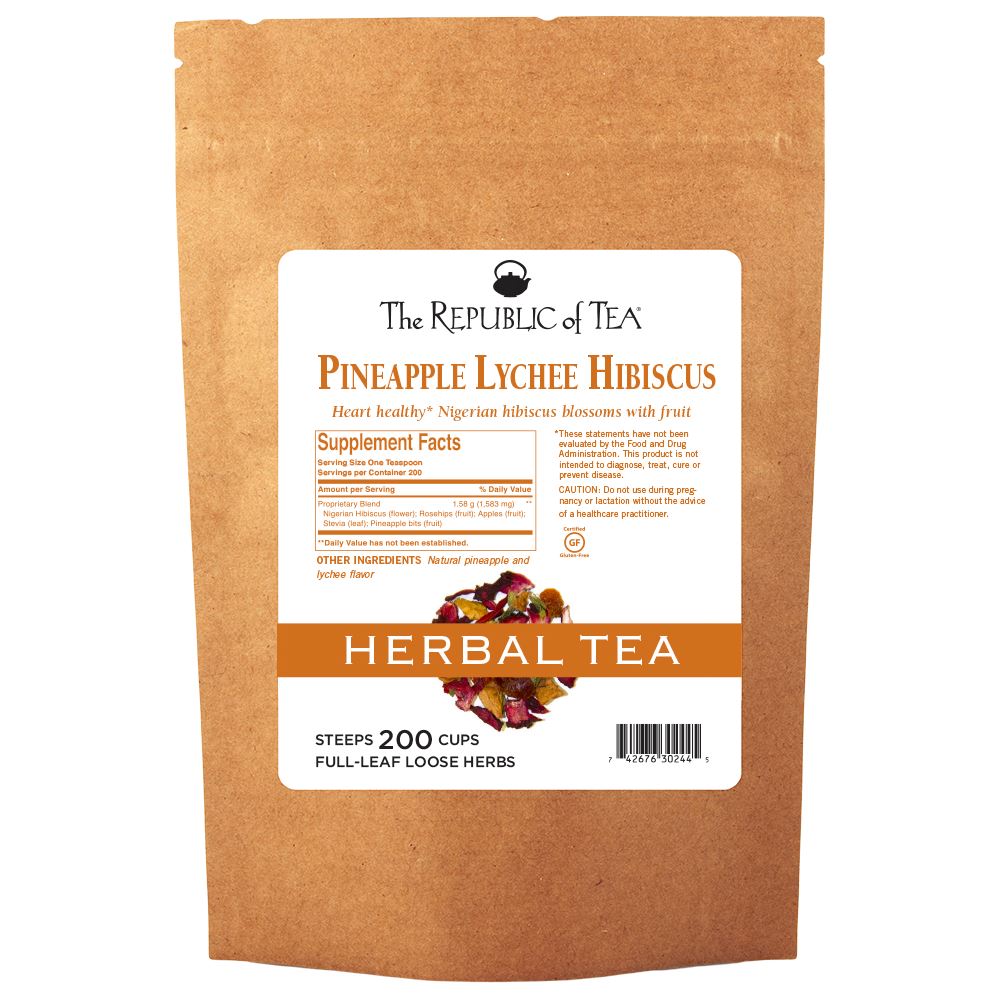 The Republic of Tea - Superflower¨ Hibiscus Pineapple Lychee Full-Leaf Bulk Bag (1 lb)