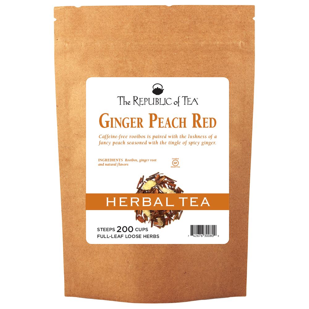 The Republic of Tea - RED Ginger Peach Full-Leaf Bulk Bag (1lb)