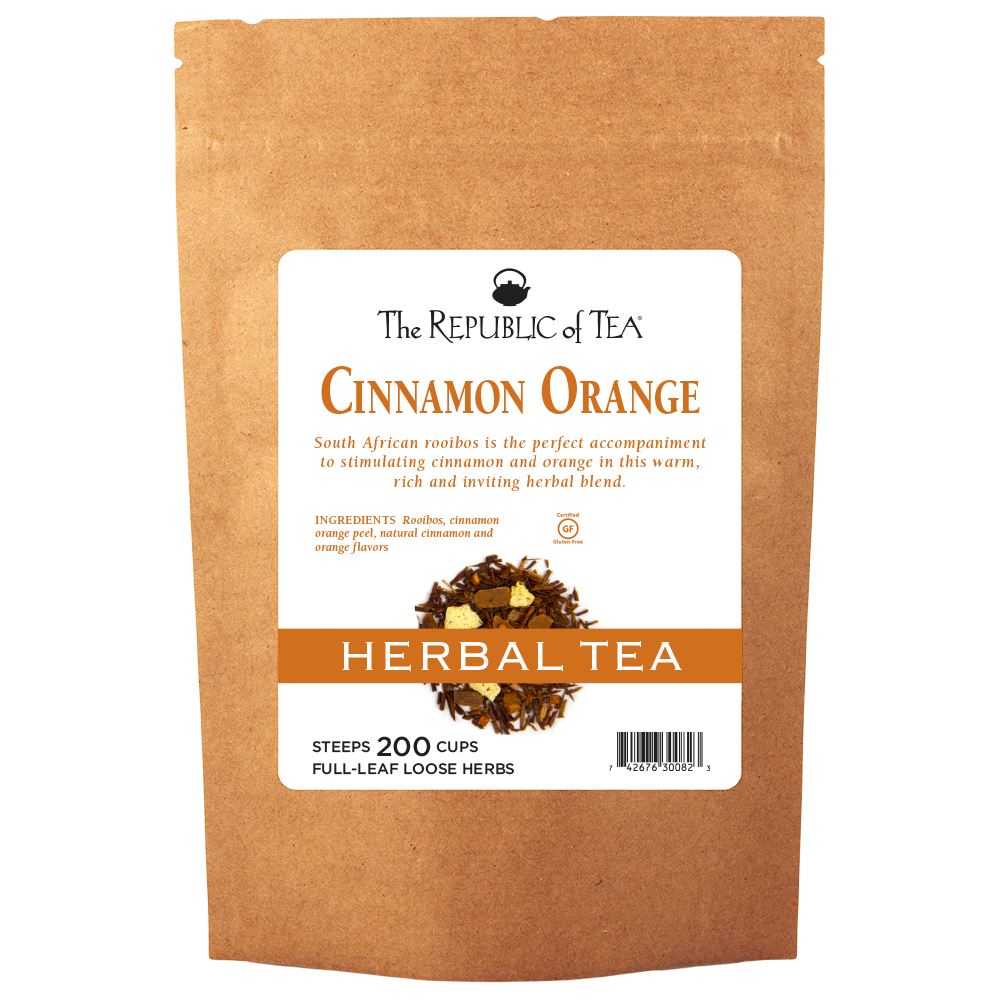 The Republic of Tea - RED Cinnamon Orange Full-Leaf Bulk Bag (1 lb)