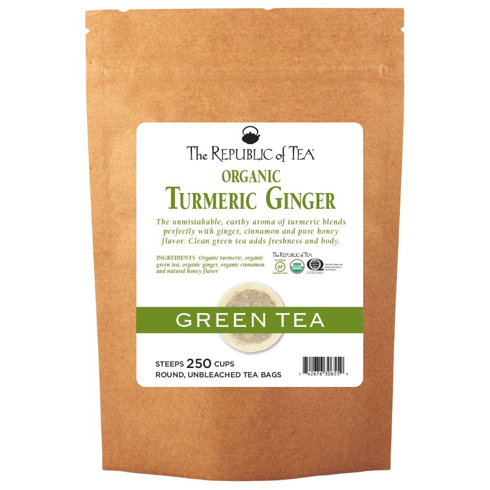 The Republic of Tea - Organic Turmeric Ginger Green Bulk Bag (250 ct)