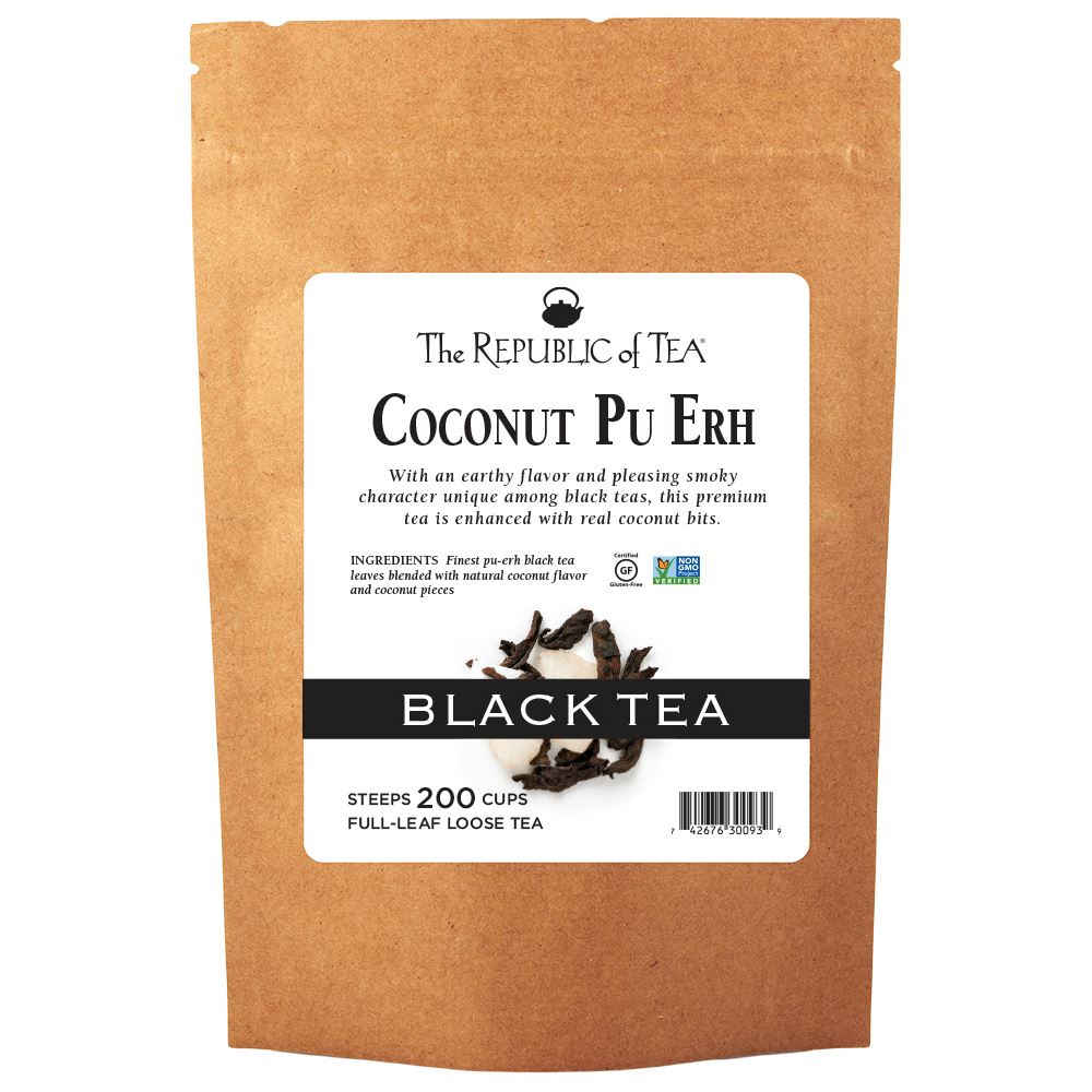 The Republic of Tea - Coconut Pu-erh Black Full-Leaf Bulk Bag (1 lb)
