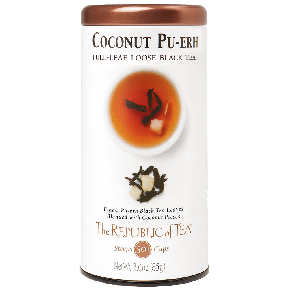 The Republic of Tea - Coconut Pu-erh Black Full-Leaf (Case)