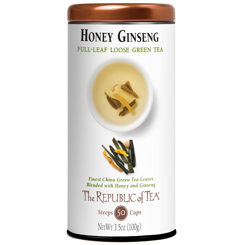 The Republic of Tea - Honey Ginseng Green Full-Leaf (Case)