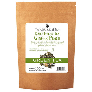 The Republic of Tea - Ginger Peach Green Full-Leaf Bulk Bag (1 lb)