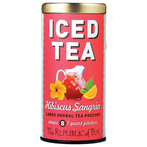 The Republic of Tea - Hibiscus Sangria Herbal Iced Tea Pouches (Case)