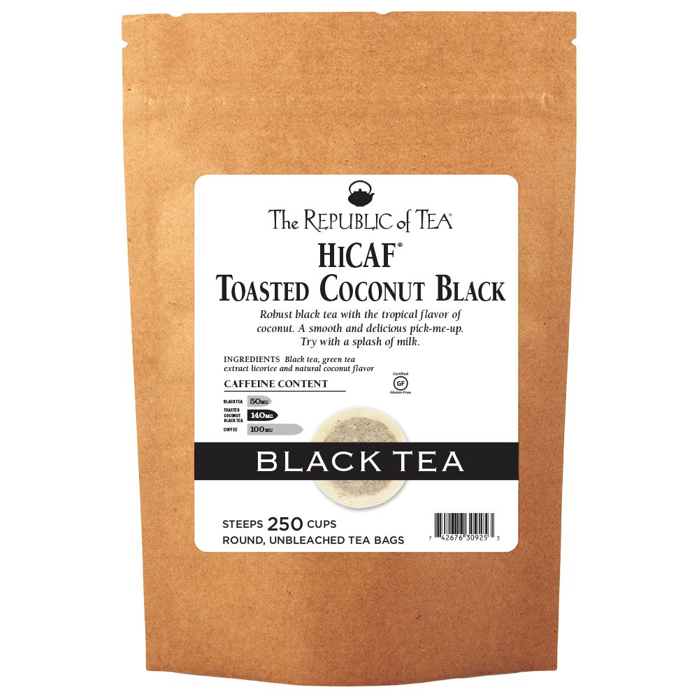 The Republic of Tea - HiCAF® Toasted Coconut Black Bulk Bag (250 ct)