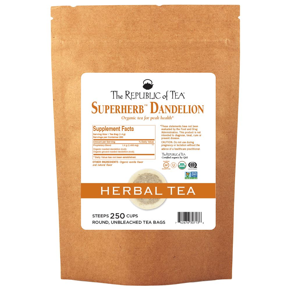 The Republic of Tea - SuperHerb® Organic Dandelion Bulk Bag (250 ct)
