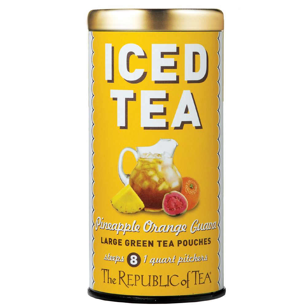 The Republic of Tea - Pineapple Orange Guava Green Iced Tea Pouches (Case)