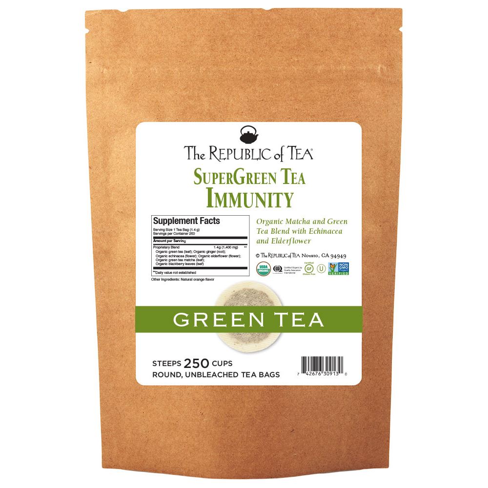 The Republic of Tea - SuperGreen Organic Immunity Bulk Bag (250 ct)
