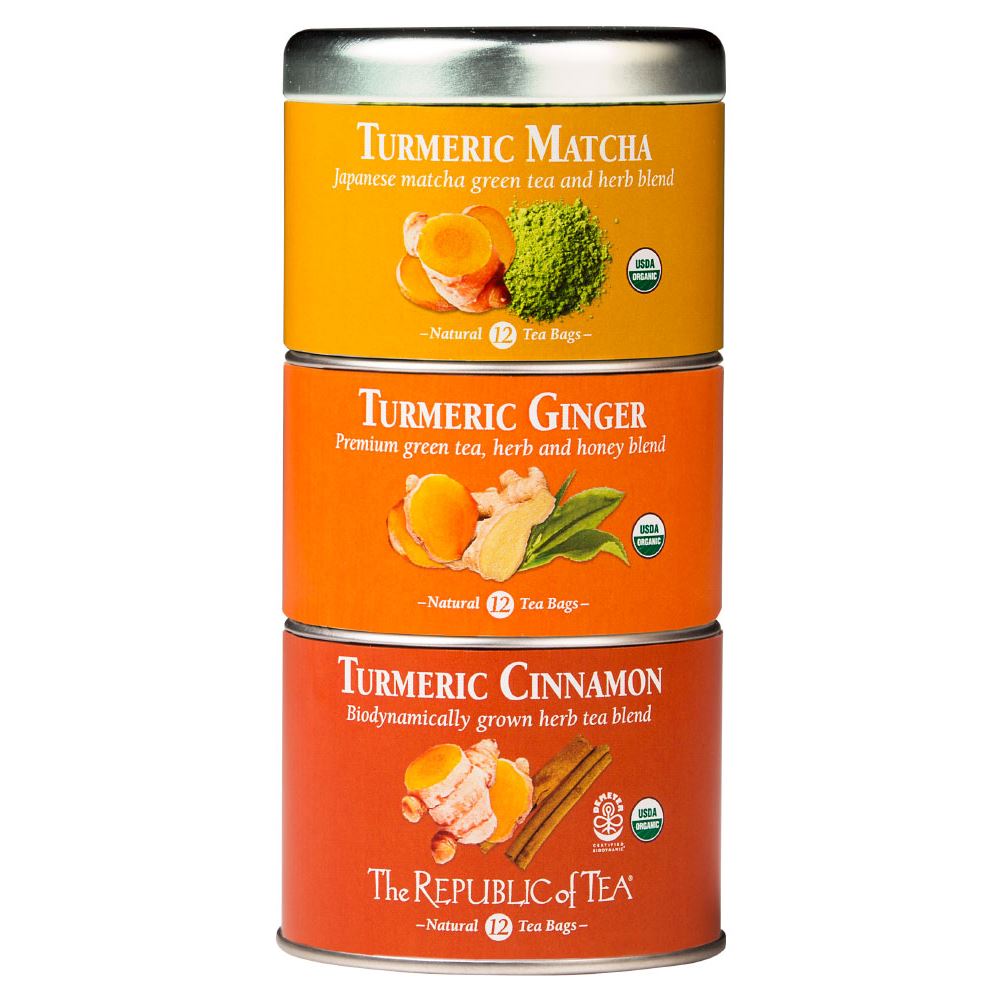 The Republic of Tea - Organic Turmeric Stackable Tea Tin (Case)