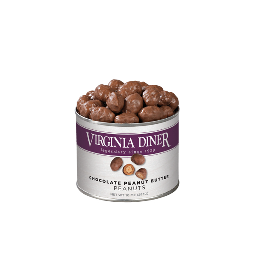Virginia Diner Chocolate Peanut Butter Peanuts Tin 10oz