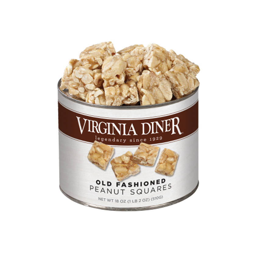 Virginia Diner Classic Old Fashioned Peanut Squares Tin 18oz