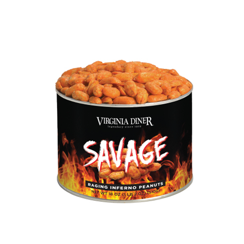 Virginia Diner Savage Raging Inferno Peanuts Tin 18oz