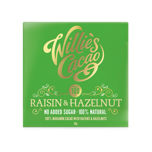 Willie's Cacao 100% Cacao with Raisin and Hazelnut
