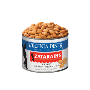 Virginia Diner Zatarain's Spicy Cajun Peanuts Tin 18oz