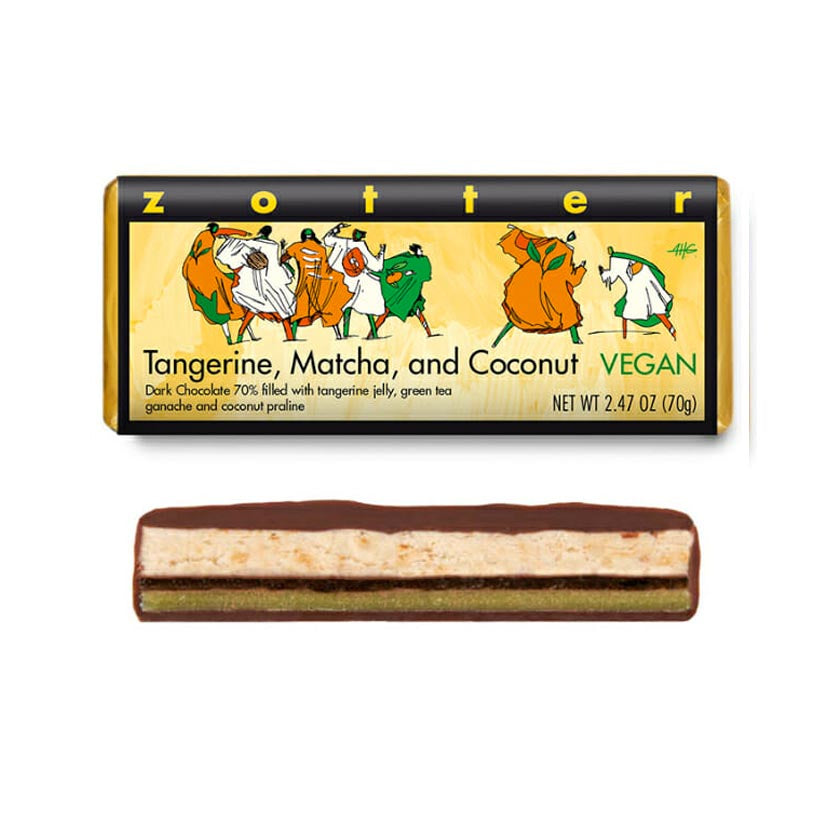 Zotter - Filled Chocolate - Tangerine, Matcha and Coconut